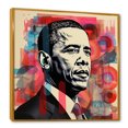 thumbnail image 2 of Designart "Chronicles of Vintage Obama Collage IV" People Framed Wall Art - Black Celebrity Bedroom Framed Canvas Wall Art, 2 of 6