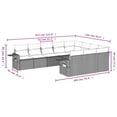 thumbnail image 2 of vidaXL Garden Sofa Set Grey, Dark Grey, 2 of 8