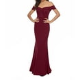 thumbnail image 4 of Lovskoo 2024 Wedding Guest Dresses for Women Evening Gown Sexy Shoulder Screen Perspective Wedding Dress Long Cocktail Dresses 2023 Claret, 4 of 9