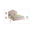 thumbnail image 2 of Meridian Furniture Lily Solid Wood and Tufted Velvet Full Bed in Pink, 2 of 7