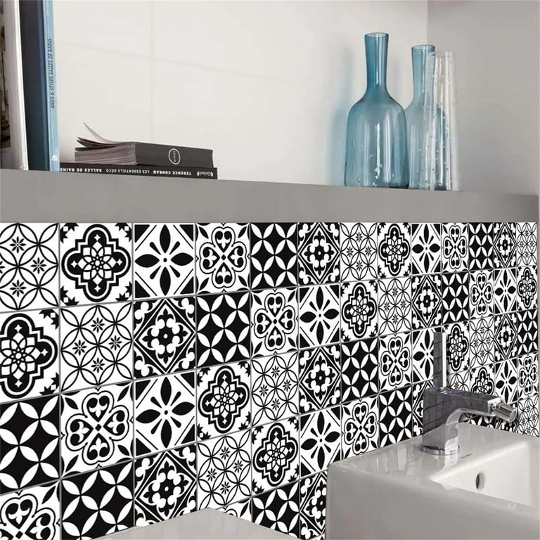 Pianpianzi Sticky Tiles for Walls Bathroom Cute Things for A Room Mirror  Squares Ceiling 6pc Peel And Stick Ceramic Tile Paste 3D Lattice Ceramic  Tile Paste DIY Waterproof Self Adhesive Wall Sticker 