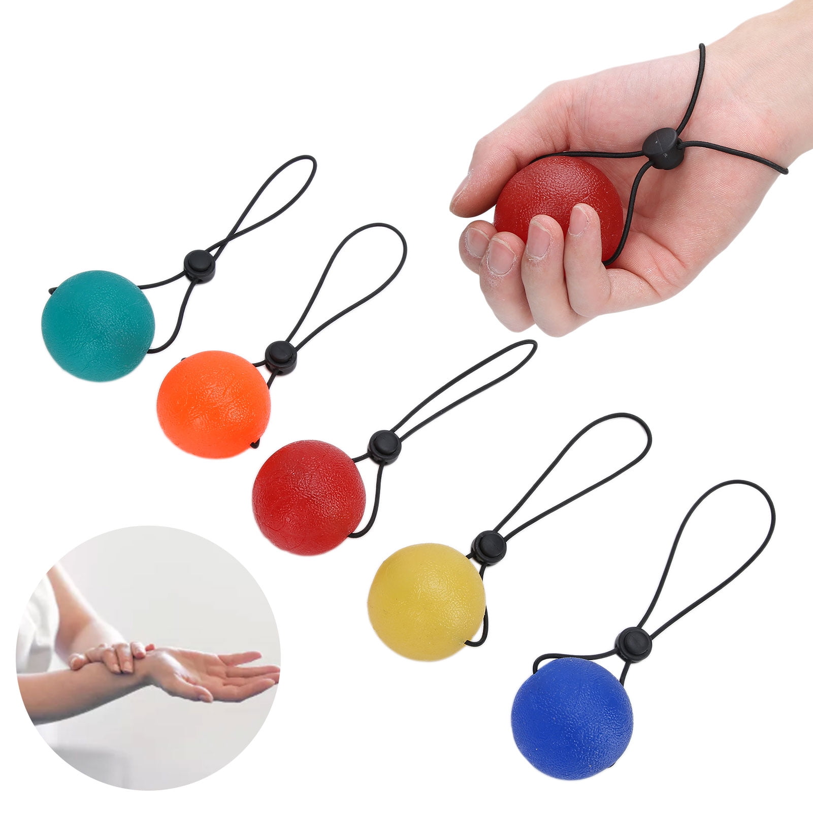 Tebru Squeeze Ball,5pcs Grip Ball Exercise Squeeze Balls For Hand