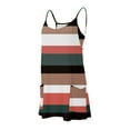 thumbnail image 3 of ShomPort Women's Casual Mini Dress Two Piece Outfits Sleeveless V-Neck Sundress and Biker Shorts Beach Vacation Sets, 3 of 6