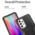 thumbnail image 4 of FITO For Samsung Galaxy A53 Case, Phone Case with Screen Protector and Kickstand (Black), 4 of 7