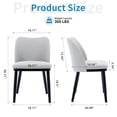 thumbnail image 3 of Dining Chairs Set of 2: Upholstered Fabric Dining Room Side Chairs, Modern Dining Chairs with Padded Seat and Wood Legs-Modern Dining Chairs for Restaurants, Kitchen, Cafe, 3 of 7