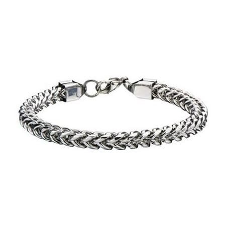 Inox Jewelry BR11416 Rounded Franco Chain Stainless Steel Bracelet
