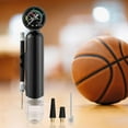 thumbnail image 2 of Ball Pump with Pressure Gauge Portable Practical Durable Rainproof Hand Pump for Black, 2 of 9