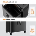 thumbnail image 3 of Bonsaii 100-Sheet Auto Feed Micro-Cut Paper Shredder, P-4 High Security Heavy Duty Shredder with 4.2-Gallon Pull-Out Bin,Black, 3 of 5