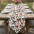 thumbnail image 6 of Table Runners 60 Inches Long, Watercolor Bow Cotton Linen Kitchen Dining Coffee Table Runner for Party Home Decor, Plaid Farmhouse Checkered Tabletop Dresser Scarves Runner Decor 13x60 Inch, 6 of 9