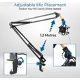 thumbnail image 3 of Bras de Bôme fafa-Microphone, Support de Micro Réglable, Double Suspension et Support de Micro Universel avec Clip de Montage Antichoc, 3 of 4