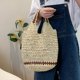 thumbnail image 5 of Bolso de hombro de verano para mujer informal tejido a mano para fiestas (beige), 5 of 8