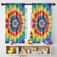 thumbnail image 5 of Blackout Kids Curtains,Colorful Rainbow Tie Dye Spiral Pattern Childrens Insulated Curtains Set Of 2,Bedroom Essentials,Toddler Room Decor 42"x54", 5 of 5