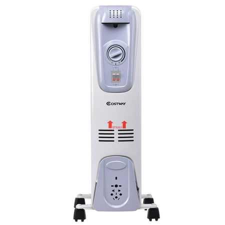 GHP 3-Heat Settings Low/Med/High 4.2-Lbs Oil Volume White Electric Oil-Filled (Best Energy Efficient Radiators)