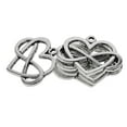 thumbnail image 4 of Surtido de 40 Uds. De dijes de corazón tibetanos de afecto para joyería DIY 2 piezas, 4 of 8
