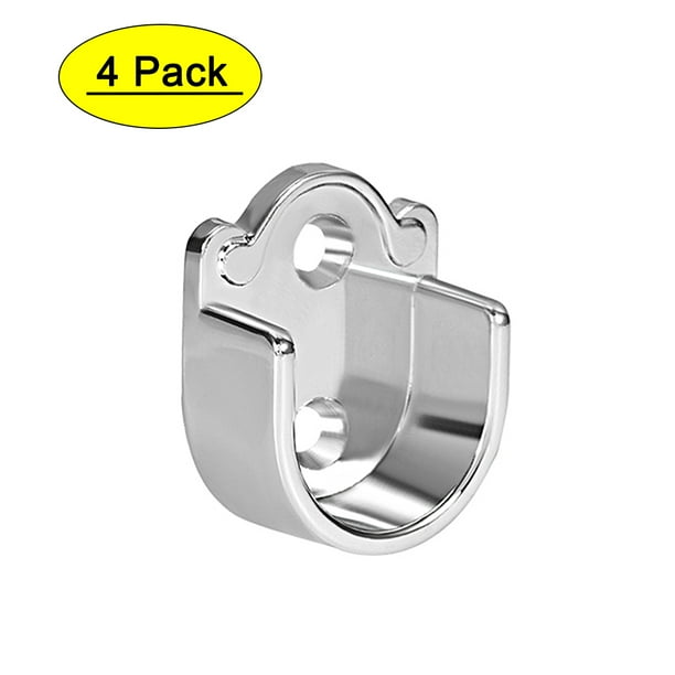4pcs Zinc Alloy Wardrobe Closet Rod Bracket Shower Curtain Pole End Supports Sockets Holder Fit Dia 19mm Com 4pcs Zinc Alloy Wardrobe Closet Rod, Shower Curtain Rod Holders