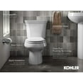 thumbnail image 2 of Kohler K-3998-RA-96 1.28GPF Wellworth 2 Piece Elongated Toilet with Right-Hand Trip Lever - Biscuit, 2 of 3