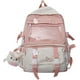 thumbnail image 1 of Mochila Kawaii con pin Kawaii y accesorios Mochila Linda mochila estética Linda mochila Kawaii para la escuela (rosa), 1 of 3