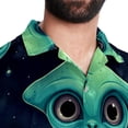 thumbnail image 5 of Alien Men's Poplin Shirt, Casual Short Sleeve Printed Button Down Summer Beach Unisex Shirts, 5 of 6