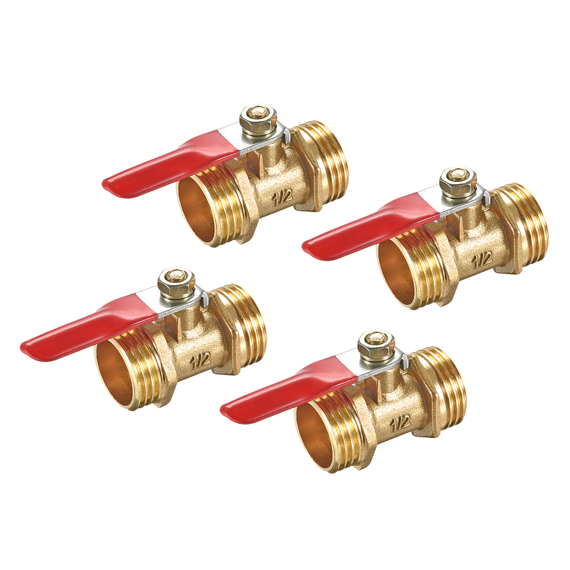 Details about   Brass Air Ball Valve Shut Off Switch G1/2 Male to Female Pipe Coupler 4Pcs