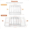 thumbnail image 3 of Mimifly Clear Expandable Adjustable 8-Compartment Kitchen Utensil Organizers, 3 of 6