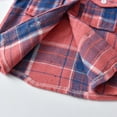 thumbnail image 4 of HAOTAGS Flannel Plaid Shirt for Boys Girls, Long Sleeve Button Down Shirt Casual Spring Fall Outwear Pink 9-10 Years, 4 of 9