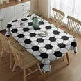thumbnail image 2 of Soccer Ball Pattern Rectangle Tablecloth 60"x84",Waterproof Polyester Rectangle Table Cloth, Wipeable Spillproof Polyester Tablecloth for Dining, Camping, Indoor and Outdoor, 2 of 5