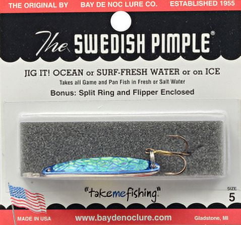 Bay de Noc's Swedish Pimple Universal Fishing Jig Lure, Copper Ice, 1 7/8 oz