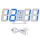 thumbnail image 1 of Reloj de pared LED digital 3D Número de alarma Pantalla de tiempo Carga USB Relojes para el hogar (azul), 1 of 8