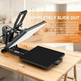 thumbnail image 3 of Adnoom Clamshell Heat Press 15x15 with Slide Out Design, Industrial-Quality Sublimation Press with Dual Tube Heating System, Digital Heat Transfer Machine for T-shirt, Mouse Pad, Pillows, Black, 3 of 9