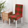thumbnail image 3 of Set of 4 Rustic Plaid Chair Covers for Dining Room, Vintage Checkered Washable Slipcovers, Stretch Dining Chair Protector for Kitchen, Home or Party Decor, 3 of 5