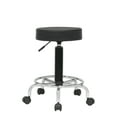 thumbnail image 6 of Studio Designs Deluxe Padded Height Adjustable Office, Salon, or Studio Swivel Rolling Stool Chrome/Black, 6 of 8