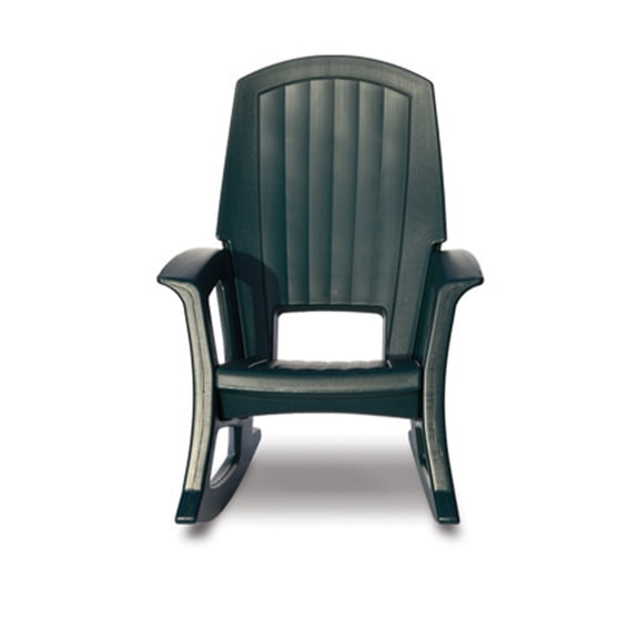 Open Box Semco Plastics SEMS Recycled Plastic Resin Patio Rocking Chair, Green