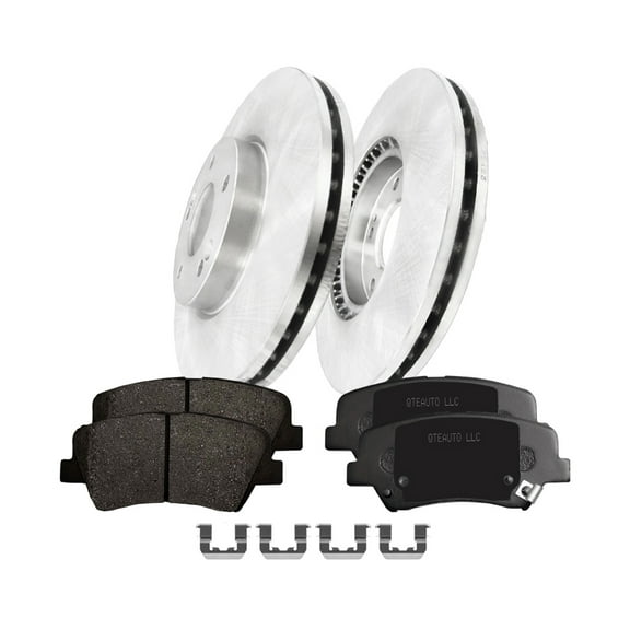 6PC Front Disc Brake Rotors-Ceramic Brake Pad kit For 2013 2014 Hyundai Elantra Coupe