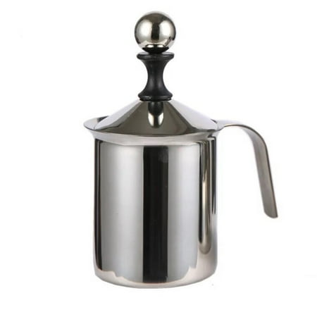 

400ml Manual Milk Frother Double Mesh Filter Milk Foam Coffee Kitchen Supplies