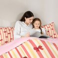 thumbnail image 5 of Manfei Kawaii Bowknot 7-Piece Twin Bedding,Cute Red Bow Bedding Comforter Set,Pink Reversible, 5 of 7