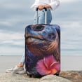 thumbnail image 3 of Lsque Realistic Flower Turtle Printed Luggage Cover, Travel Luggage Protector,Scratch and Dirt Resistant, Fits 18-32 Inch Luggage - X-Large, 3 of 9