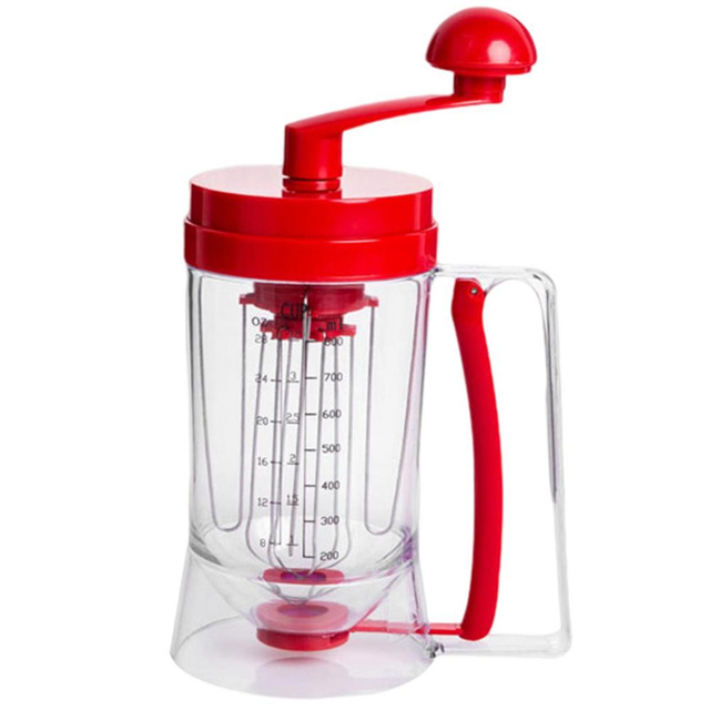 900ml Pancake Batter Dispenser Cupcake Handheld Dispenser Batter Funnel Measuring Cup Baking Tool Pancake Mix Dispenser