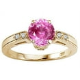 thumbnail image 2 of Tommaso Design� Round 7mm Created Pink Sapphire Engagement Ring, 2 of 9