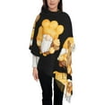 thumbnail image 3 of Honeii Pumpkin Pie Gnome Print Scarf Oversized Scarf Tassel Fall Winter Thick Scarf Warm Shawl Women,Women's Scarves & Wraps, 3 of 8