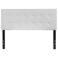 thumbnail image 6 of Emma + Oliver Button Tufted Upholstered Full Size Headboard in White Vinyl, 6 of 9