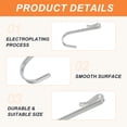 thumbnail image 3 of Uxcell 2.3" J Hooks, 20 Pack Hook Wire Rack Hooks J Shaped Click-on Hooks, Silver Tone, 3 of 7