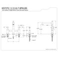 thumbnail image 5 of Kingston Brass KS7276PKLBS Duchess Bridge Kitchen Faucet with Brass Side Sprayer, Polished Nickel, 5 of 7