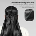 thumbnail image 5 of 100% Mulberry Silk Durag for Men & Women, 22 Momme Silky Durag for Hair Care, Soft and Breathable Do rag for Comfortable Wear, Perfect for Fashion Styling, 1Pc, Black, 5 of 9