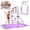 Purple, variant on Cirui Gymnastics Bar for Kid,Foldable Horizontal Junior Gymnastics Equipment Bar with Mat,Adjustable Height Kids Gymnastics Bar for Home Gym,Pink