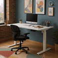 thumbnail image 2 of Homy Casa 47.24" Electric Standing Desk, Height Adjustable Computer Table, White, 2 of 10