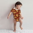 thumbnail image 3 of Kdxio Red Plaid Sunflower Pattern Unisex Baby Cotton Short Sleeve Bodysuits-3 Months, 3 of 5