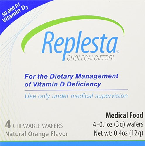 Replesta 50000 Iu Vitamin D3 Chewable Wafer Natural Orange Flavor Walmartcom