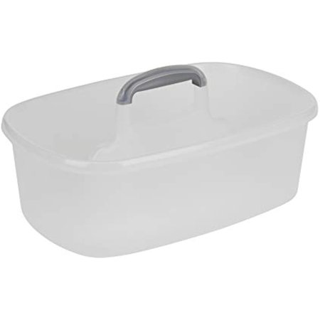 Casabella Plastic Multipurpose Cleaning Storage Caddy With Handle  1.5-Gallon  Clear