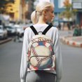 thumbnail image 7 of JIALIOU Mini Backpack Purse for Women Quilted Casual Daypack Small Travel Shoulder Bag, Vintage Baseball, 7 of 7