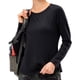 thumbnail image 1 of Camiseta de entrenamiento de manga corta para mujer, camiseta de yoga, camiseta de fitness elástica atlética, color negro, L,, 1 of 7